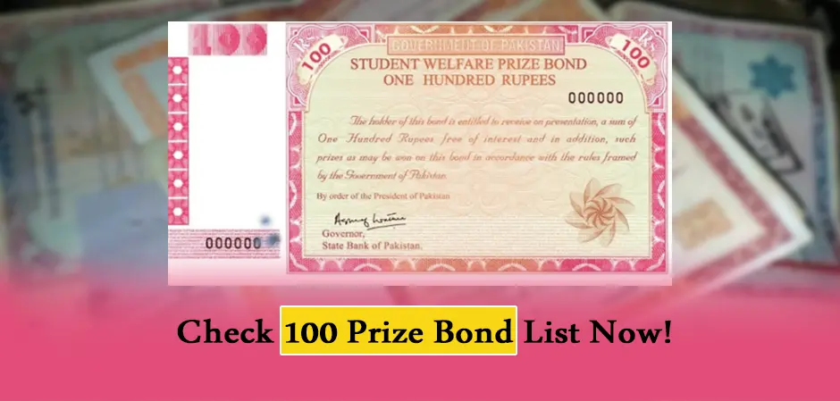 100 Prize Bond List Draw Results