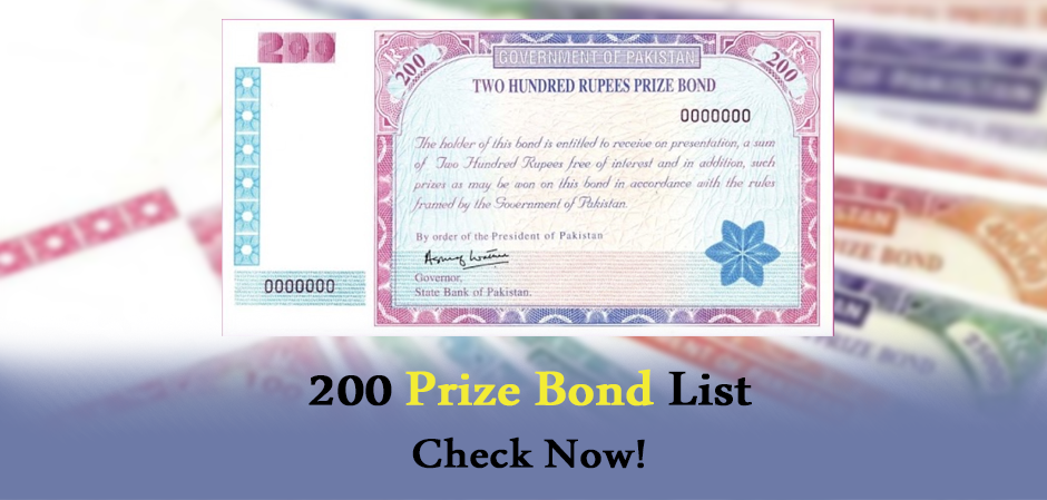 200 Prize Bond List Draw Results