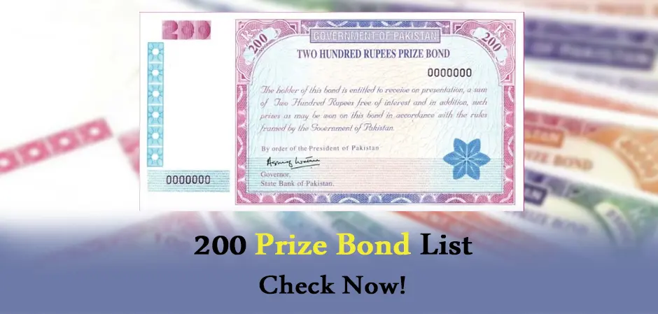 200 Prize Bond List Draw Results