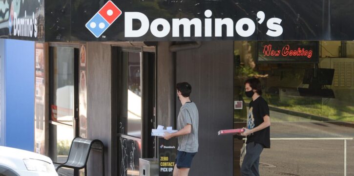 Domino's pizza annual loss,