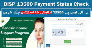 BISP 13500 Payment Status Check