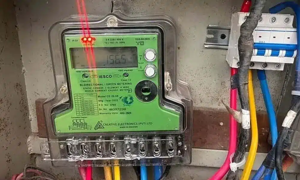 Federal Minister for Power Division Awais Leghari speaking in the National Assembly about stopping the revised solar policy in Islamabad.