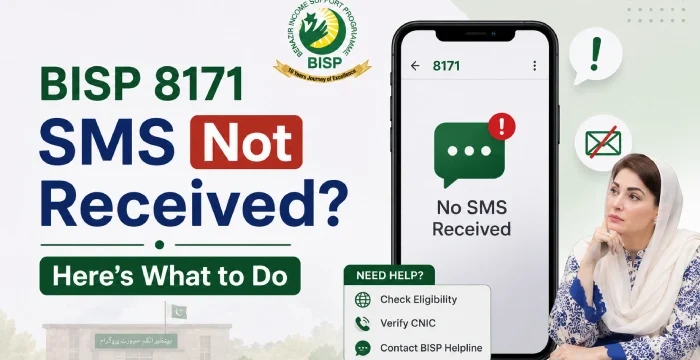 BISP 8171 SMS Not Received