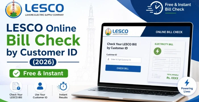 LESCO Online Bill Check by Customer ID