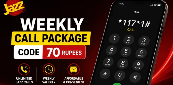jazz weekly call package code 70 rupees