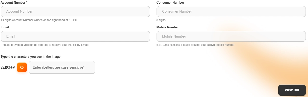 k electric bill form