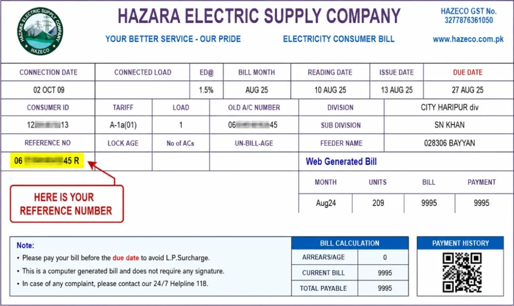 HAZECO real Bill sample