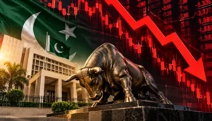 KSE-100 tumbles